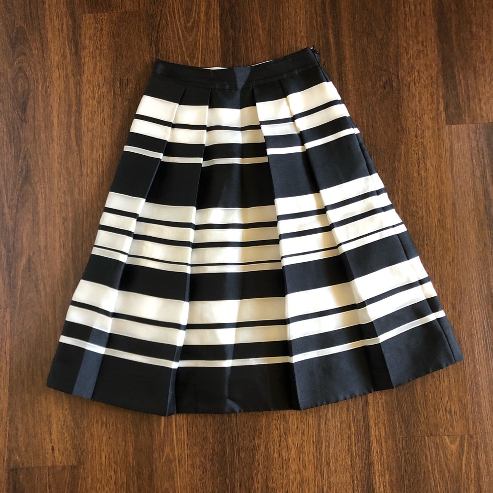 Kate Spade striped pleated skirt